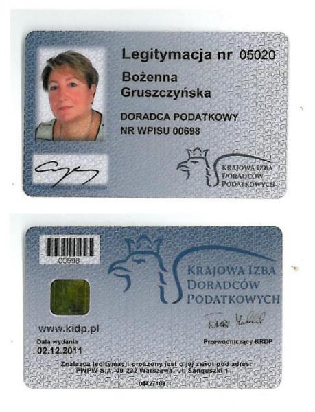 legitymacja doradcy podatkowego